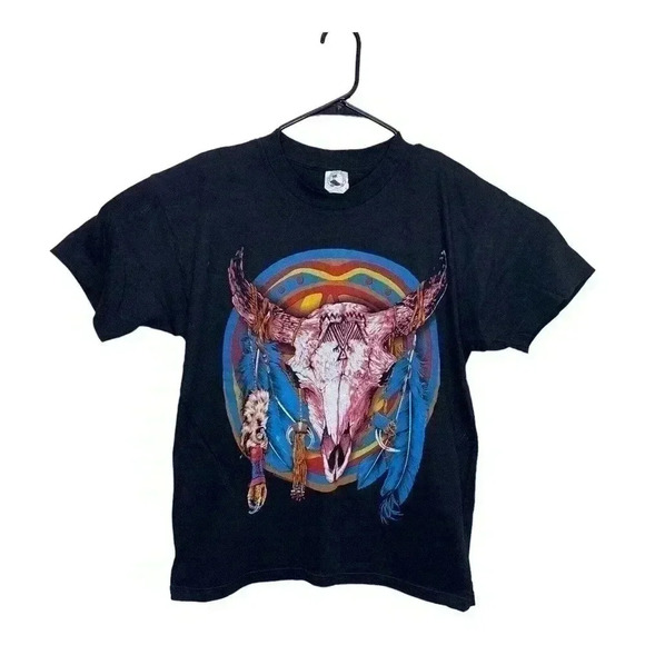 Vintage 90s Caribbean Dream Indian Cattle T-Shirt L Single Stitch NEW - Picture 1 of 9